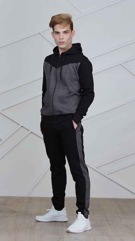 Grey black hoodie for boys